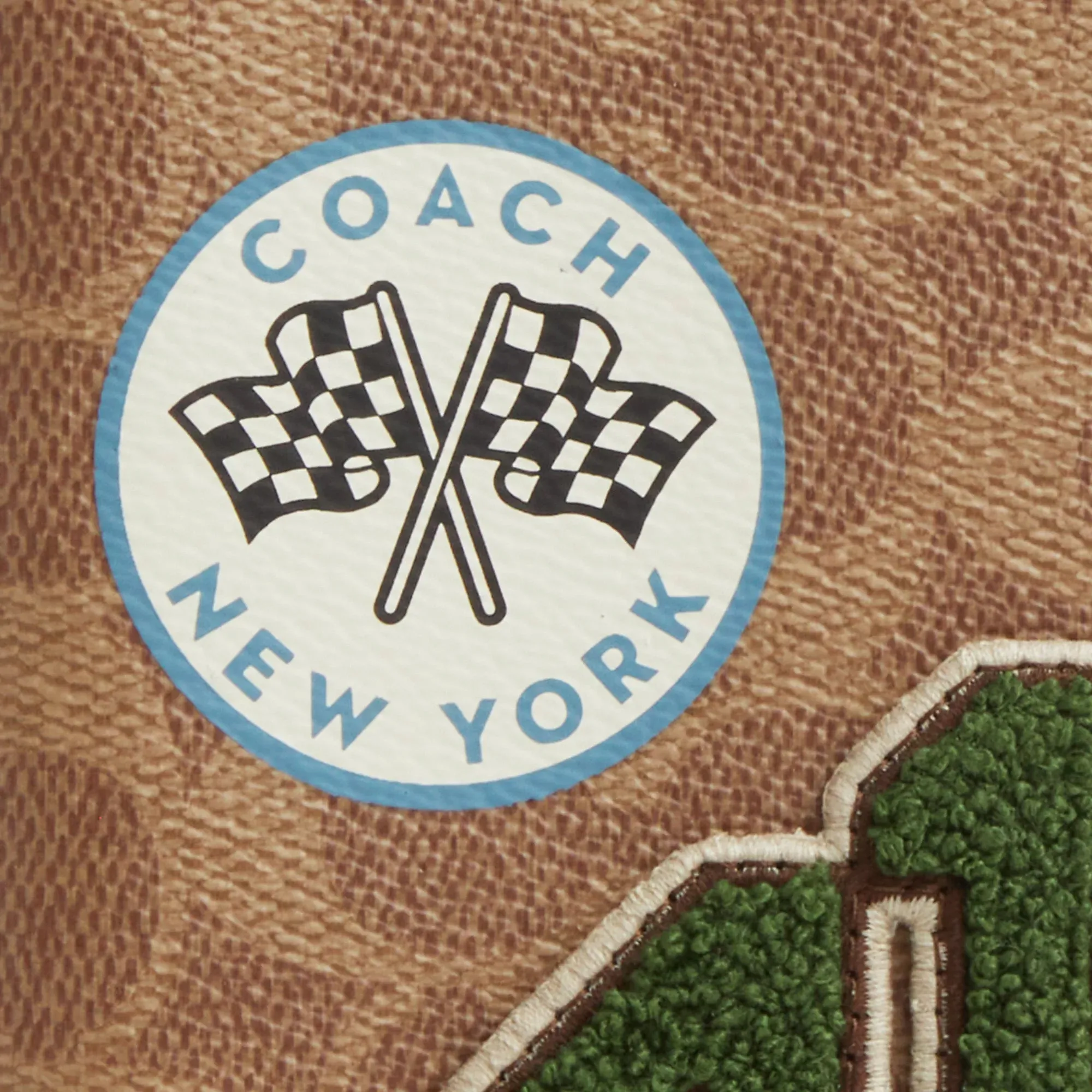 Coach Outlet Passport Card Case In Signature Canvas With Patches