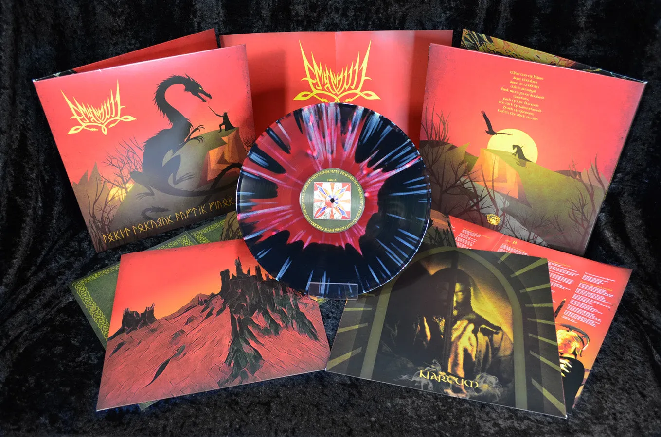 EMYN MUIL: Túrin Turambar Dagnir Glaurunga LP (red/black swirl   splatter vinyl, gatefold A2 poster)