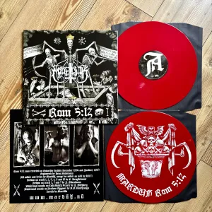 MARDUK: Rom 5: 12 double LP (2 x red vinyl, silkscreen print, gatefold sleeve, insert)