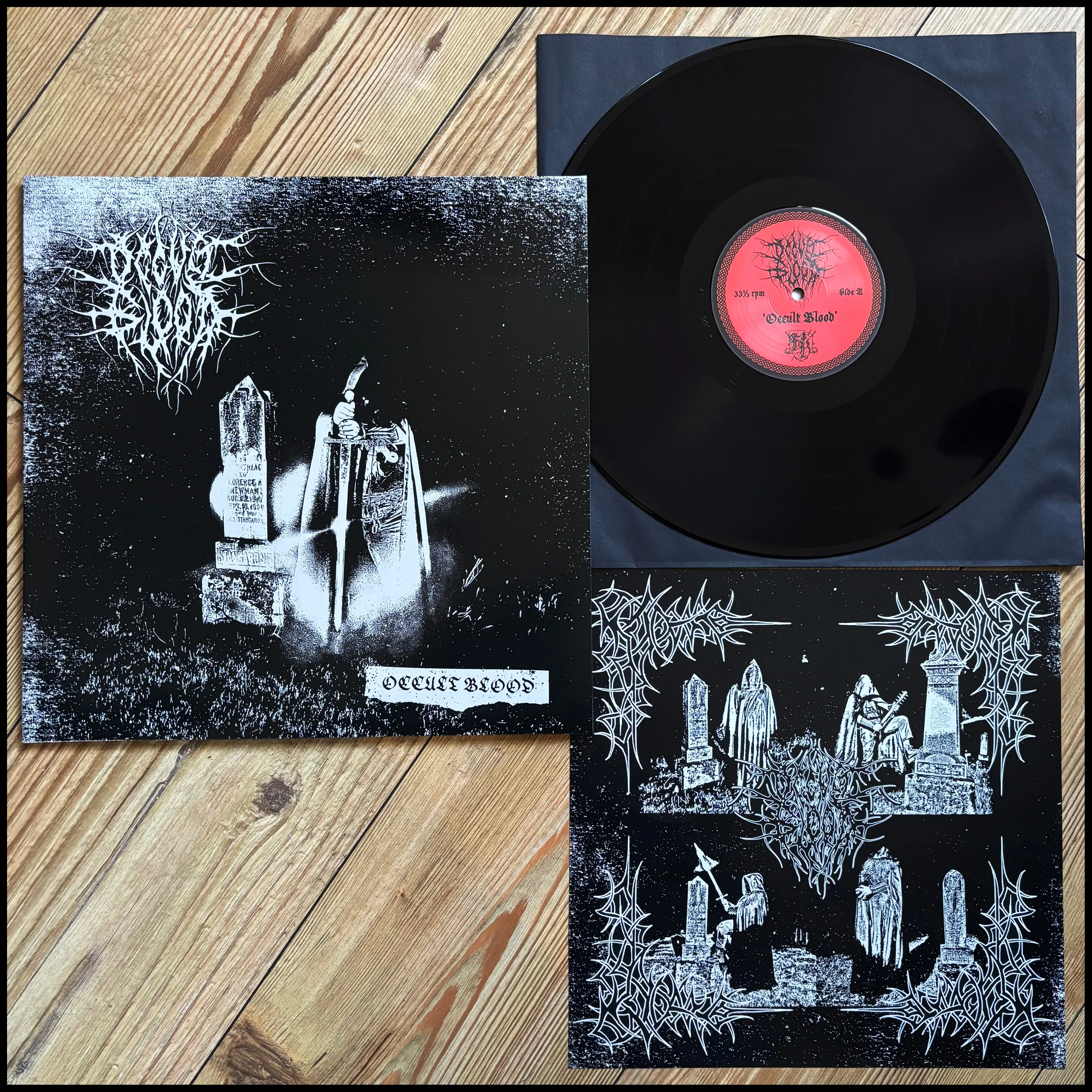 OCCULT BLOOD: Occult Blood LP (occult USBM, black vinyl, printed inner)