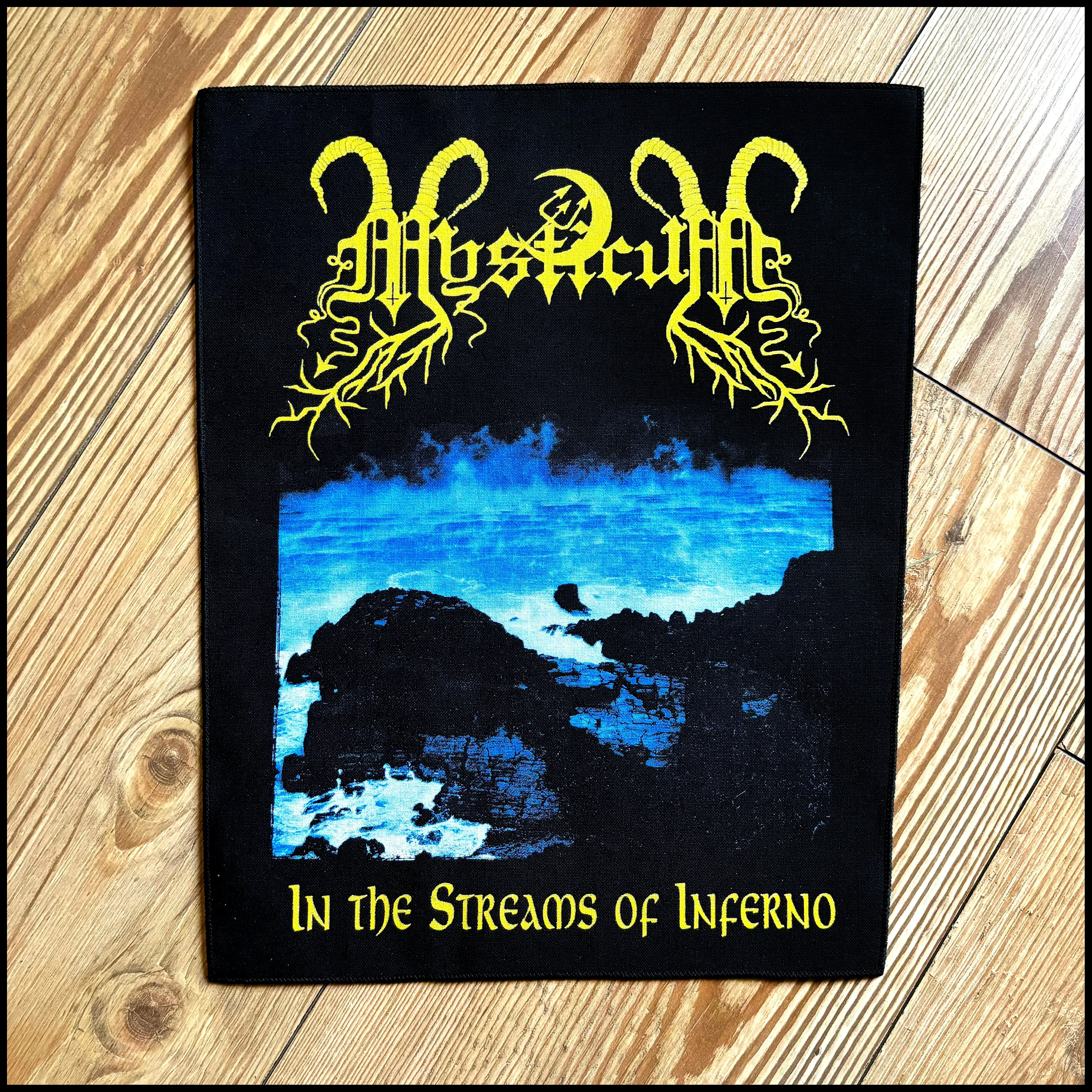 Official MYSTICUM: IN THE STREAMS OF INFERNO back patch (by CND)