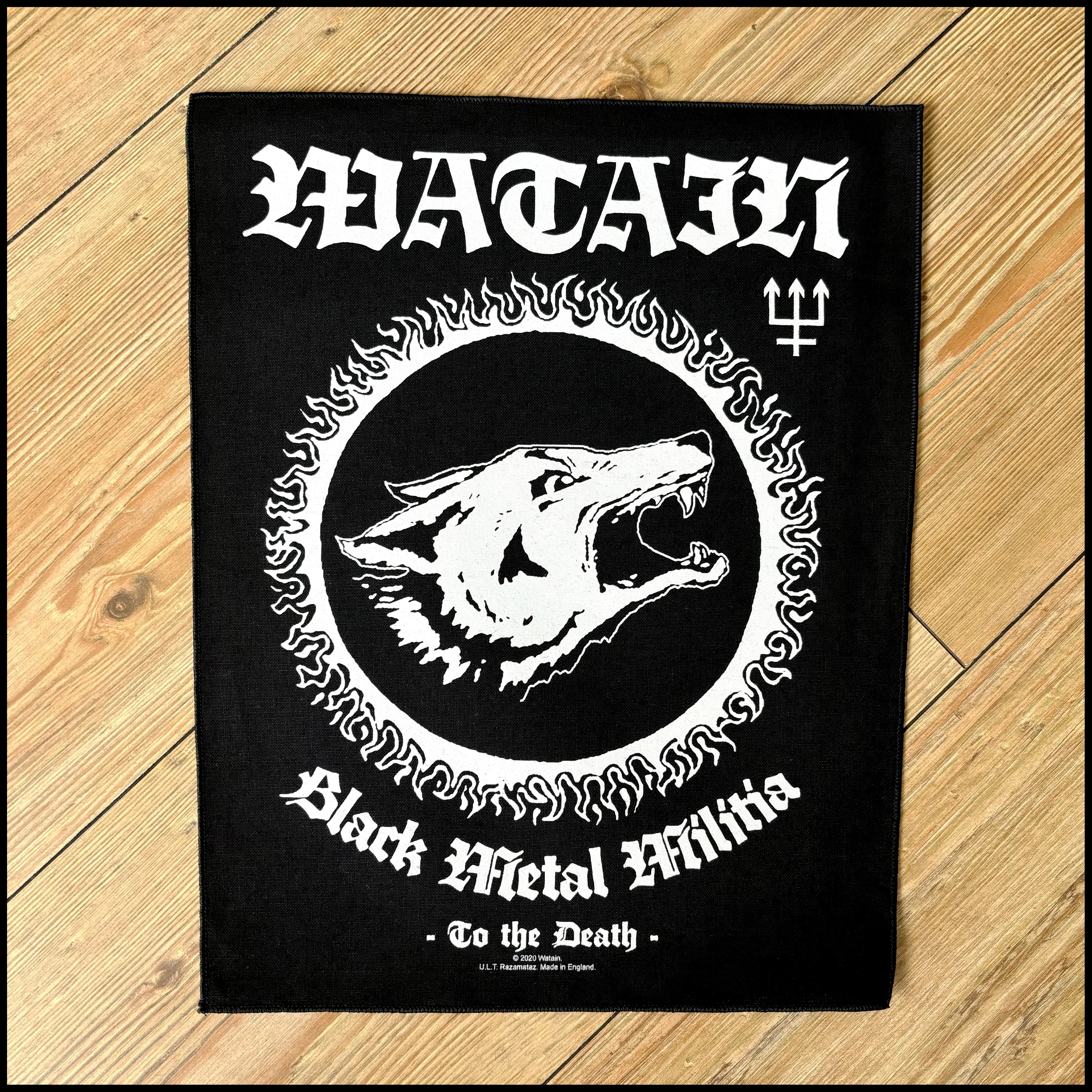 Official WATAIN: BLACK METAL MILITIA large back patch