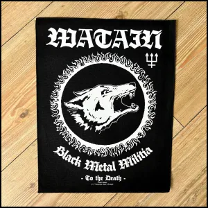 Official WATAIN: BLACK METAL MILITIA large back patch