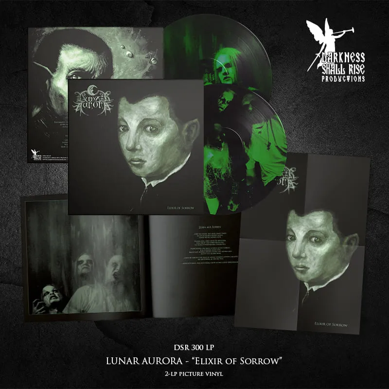 Preorder [early May] LUNAR AURORA: Elixir Of Sorrow double LP (2 x picture disc / black vinyl, large booklet, poster)