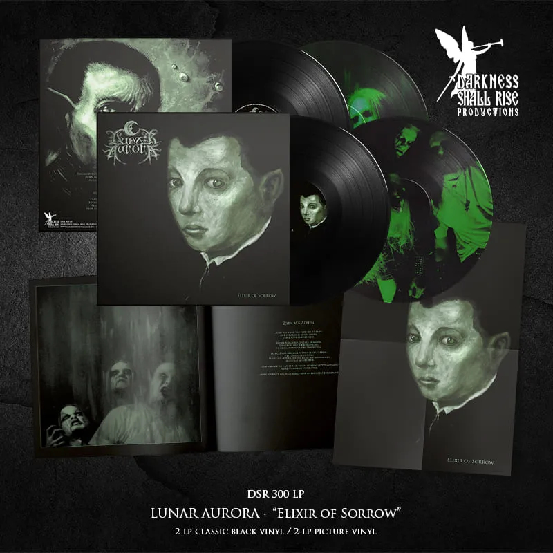Preorder [early May] LUNAR AURORA: Elixir Of Sorrow double LP (2 x picture disc / black vinyl, large booklet, poster)