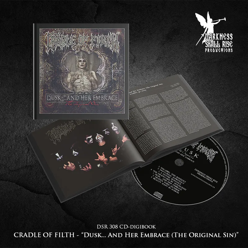 Preorder [late July 2025] CRADLE OF FILTH: Dusk and her Embrace (Original Sin) CD hardcover digibook (24 page, remastered)