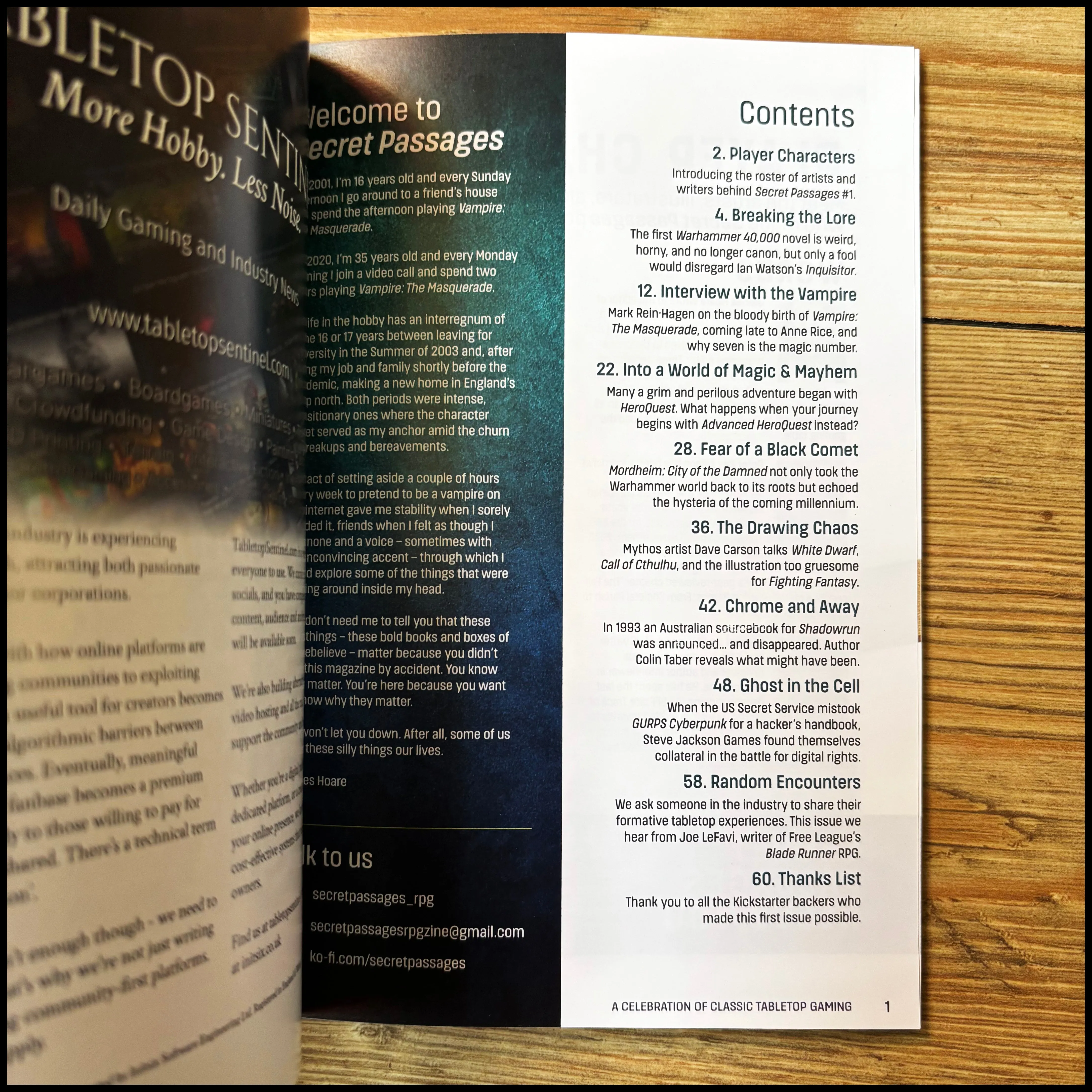 SECRET PASSAGES issue 1 (An old school RPG and oldhammer magazine, limited)